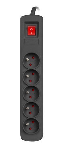 LISTWA ZASILAJĄCA NATEC BERCY 400 5M 5X 230V PL CZARNA