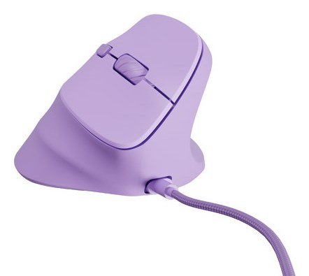 MYSZ WERTYKALNA NATEC CRAKE 2 PRO 12800DPI PURE LAVENDER PROGRAMOWALNA OPTYCZNA