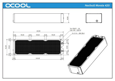 Radiator NexXxoS Monsta 420mm Radiator NexXxoS Monsta 420mm