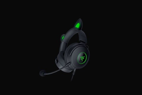 Razer Wired, Nauszne, Czarny, Zestaw słuchawkowy do gier, Kraken V2 Pro, Kitty Edition Razer Wired, Nauszne, Czarny, Zestaw słuchawkowy do gier, Kraken V2 Pro, Kitty Edition