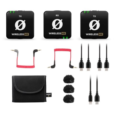 RODE Wireless ME Dual - kompaktowy bezprzewodowy system mikrofonowy z dwoma nadajnikami do nagrywania dwukanałowego RODE Wireless ME Dual - kompaktowy bezprzewodowy system mikrofonowy z dwoma nadajnikami do nagrywania dwukanałowego