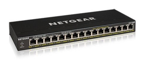Switch Netgear GS316PP-100EUS 16p PoE 183W (PoE+: 16p) Unmanaged Gigabit Switch Netgear GS316PP-100EUS 16p PoE 183W (PoE+: 16p) Unmanaged Gigabit