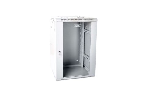 Szafa sieciowa wisząca 19" 15U rack 600x600, drzwi szyba, szary, dzielona, złożona, 60kg Szafa sieciowa wisząca 19" 15U rack 600x600, drzwi szyba, szary, dzielona, złożona, 60kg