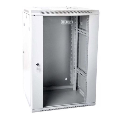 Szafa sieciowa wisząca 19" 15U rack 600x600, drzwi szyba, szary, dzielona, złożona, 60kg Szafa sieciowa wisząca 19" 15U rack 600x600, drzwi szyba, szary, dzielona, złożona, 60kg
