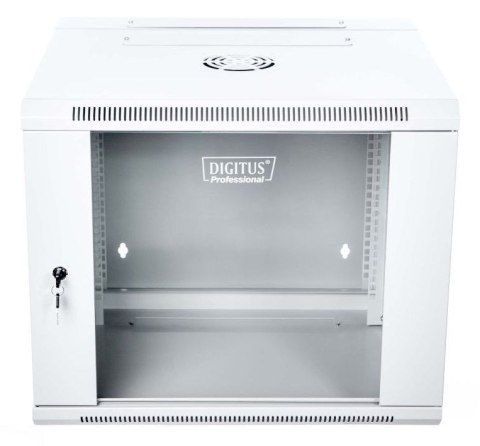 Szafa sieciowa wisząca 19" 9U rack 600x550, drzwi szyba, szary, dzielona, złożona, 60kg Szafa sieciowa wisząca 19" 9U rack 600x550, drzwi szyba, szary, dzielona, złożona, 60kg