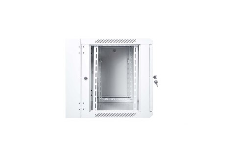 Szafa sieciowa wisząca 19" 9U rack 600x550, drzwi szyba, szary, dzielona, złożona, 60kg Szafa sieciowa wisząca 19" 9U rack 600x550, drzwi szyba, szary, dzielona, złożona, 60kg