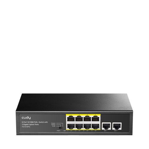Cudy FS1010PG łącza sieciowe Fast Ethernet (10/100) Obsługa PoE Czarny Cudy FS1010PG łącza sieciowe Fast Ethernet (10/100) Obsługa PoE Czarny