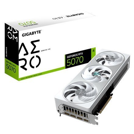 GIGABYTE GeForce RTX 5070 AERO OC 12G NVIDIA 12 GB GDDR7 GIGABYTE GeForce RTX 5070 AERO OC 12G NVIDIA 12 GB GDDR7