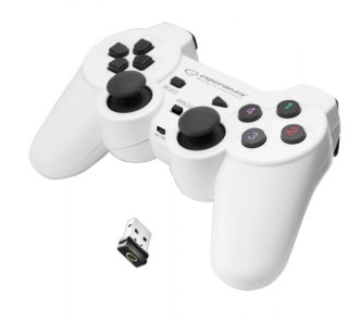 Gamepad bezprzewodowy Esperanza GLADIATOR EGG108W (PC, PS3; kolor biały) (WYPRZEDAŻ)