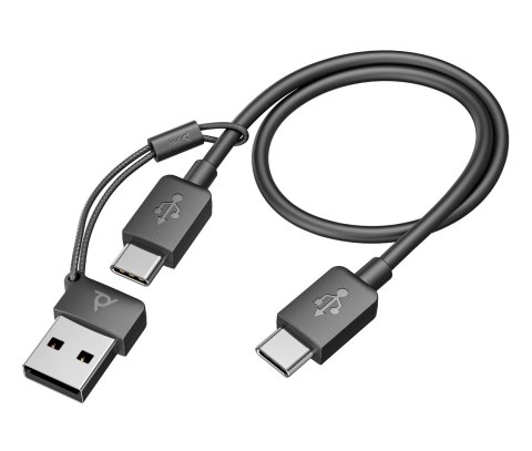POLY Zestaw słuchawkowy Voyager Focus 2 USB-C-C + przejściówka USB-C/A POLY Zestaw słuchawkowy Voyager Focus 2 USB-C-C + przejściówka USB-C/A