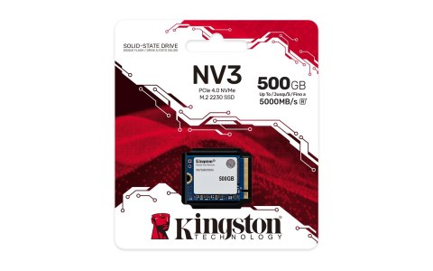 Kingston DYSK SSD 500G NV3 M.2 2230 PCIe 4.0 NVMe Kingston DYSK SSD 500G NV3 M.2 2230 PCIe 4.0 NVMe