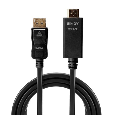 Lindy 36921 adapter kablowy 1 m DisplayPort HDMI Typu A (Standard) Czarny Lindy 36921 adapter kablowy 1 m DisplayPort HDMI Typu A (Standard) Czarny