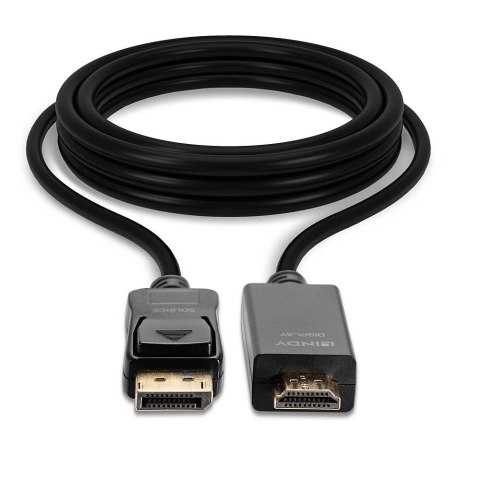 Lindy 36921 adapter kablowy 1 m DisplayPort HDMI Typu A (Standard) Czarny Lindy 36921 adapter kablowy 1 m DisplayPort HDMI Typu A (Standard) Czarny