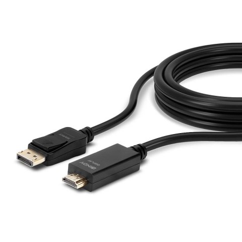 Lindy 36921 adapter kablowy 1 m DisplayPort HDMI Typu A (Standard) Czarny Lindy 36921 adapter kablowy 1 m DisplayPort HDMI Typu A (Standard) Czarny