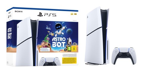 Sony PlayStation 5 Slim Disc- Astro Bot Bundle 1TB Konsola Biała Sony PlayStation 5 Slim Disc- Astro Bot Bundle 1TB Konsola Biała