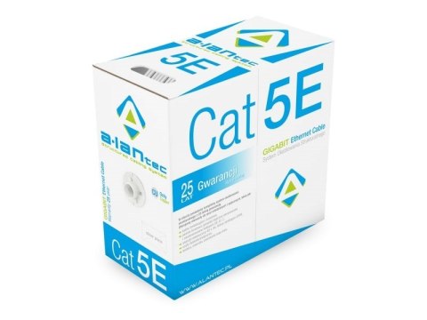 Alantec Kabel U/UTP kat.5e, sieciowy, LSOH, Eca 4x2x24 AWG, 1Gb/s, 250 MHz, szary, 305m (KIU5LSOH305) Alantec Kabel U/UTP kat.5e, sieciowy, LSOH, Eca 4x2x24 AWG, 1Gb/s, 250 MHz, szary, 305m (KIU5LSOH305)