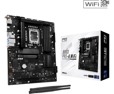 Asrock B860 Pro-A WiFi Intel B860 LGA 1851 (Socket V1) ATX Asrock B860 Pro-A WiFi Intel B860 LGA 1851 (Socket V1) ATX