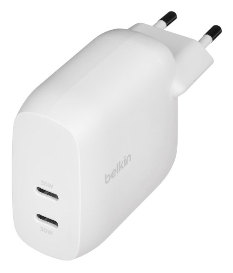 Ładowarka Belkin BoostCharge Pro Dual USB-C PD 3.1 PPS Wall Charger 60W White Ładowarka Belkin BoostCharge Pro Dual USB-C PD 3.1 PPS Wall Charger 60W White