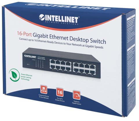 INTELLINET GIGA SWITCH 16X 10/100/1000 RJ45 561068 INTELLINET GIGA SWITCH 16X 10/100/1000 RJ45 561068