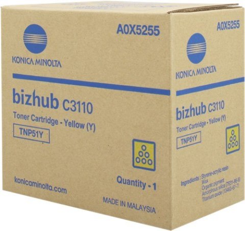 Konica Minolta TNP-51Y kaseta z tonerem 1 szt. Oryginalny Żółty Konica Minolta TNP-51Y kaseta z tonerem 1 szt. Oryginalny Żółty