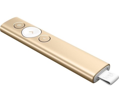 Logitech Spotlight pilot bezprzewodowy Bluetooth/RF Złoto Logitech Spotlight pilot bezprzewodowy Bluetooth/RF Złoto