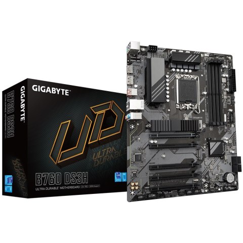 Gigabyte B760 DS3H płyta główna Intel B760 Express LGA 1700 ATX Gigabyte B760 DS3H płyta główna Intel B760 Express LGA 1700 ATX