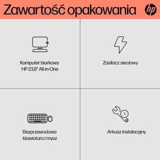 HP AiO 24-cr0312nw Ryzen 5 7520 23.8" FHD IPS 250nits AG 16GB DDR5 SSD512 Radeon 610M Cam720p kB+Mouse Win11 Shell White 2Y