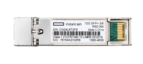 Aruba Instant On 10G SFP+ LC SR 300m OM3 MMF moduł przekaźników sieciowych Swiatłowód 10000 Mbit/s SFP+ Aruba Instant On 10G SFP+ LC SR 300m OM3 MMF moduł przekaźników sieciowych Swiatłowód 10000 Mbit/s SFP+