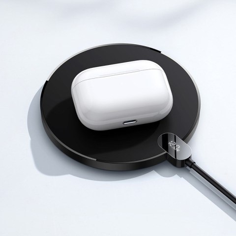 Baseus CCED000001 ładowarka do urządzeń przenośnych Słuchawki, Smartfon Czarny USB Bezprzewodowe ładowanie Wewnętrzna