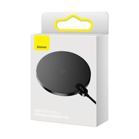 Baseus CCED000001 ładowarka do urządzeń przenośnych Słuchawki, Smartfon Czarny USB Bezprzewodowe ładowanie Wewnętrzna