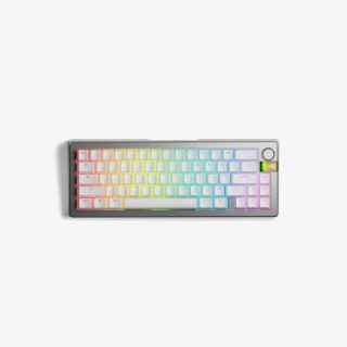 Klawiatura Glorious GMMK 3 Pro HE Wireless 65% Custom Gaming-Tastatur - Pre-Built, ANSI (USA), Fox HE Switches, srebrna