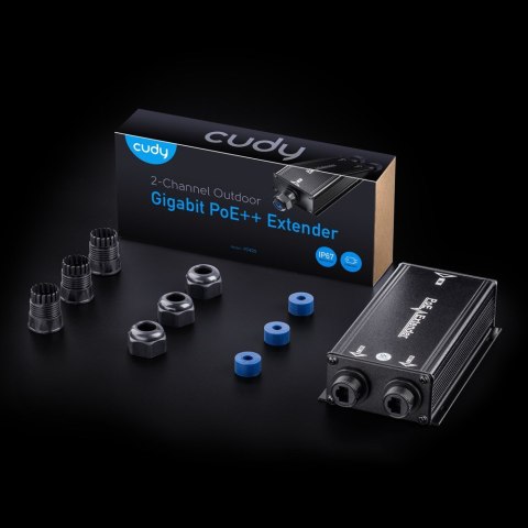 PoE++ Cudy Extender Outdoor Waterproof 2-Channel Gigabit PoE++ Cudy Extender Outdoor Waterproof 2-Channel Gigabit