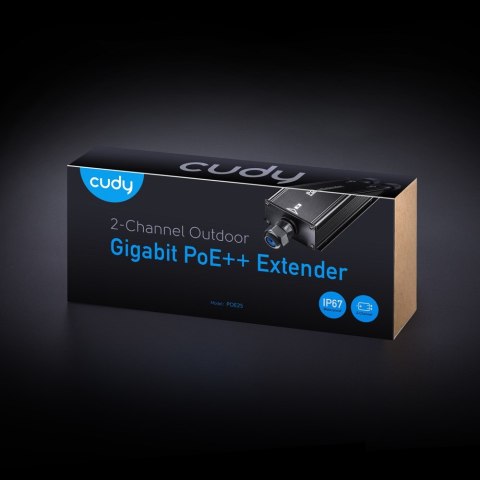 PoE++ Cudy Extender Outdoor Waterproof 2-Channel Gigabit PoE++ Cudy Extender Outdoor Waterproof 2-Channel Gigabit