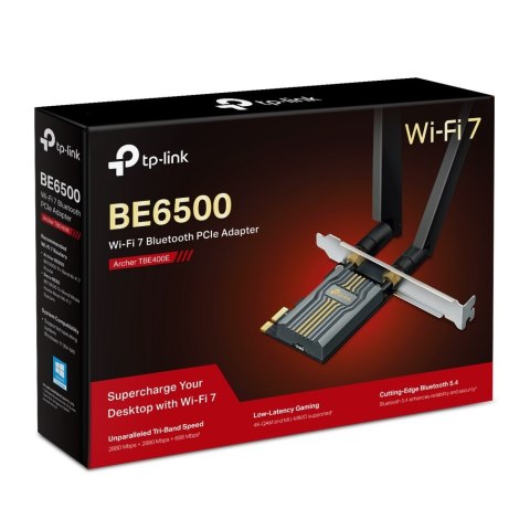 TP-Link BE6500 Wewnętrzny WLAN / Bluetooth 2880 Mbit/s TP-Link BE6500 Wewnętrzny WLAN / Bluetooth 2880 Mbit/s
