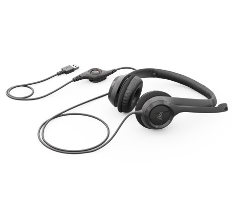 Zestaw słuchawkowy Logitech H390 Przewodowa Opaska na głowę Biuro/centrum telefoniczne USB Typu-A Czarny