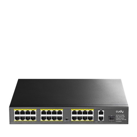 Cudy FS1026PS1 łącza sieciowe Nie zarządzany Gigabit Ethernet (10/100/1000) Obsługa PoE Czarny Cudy FS1026PS1 łącza sieciowe Nie zarządzany Gigabit Ethernet (10/100/1000) Obsługa PoE Czarny
