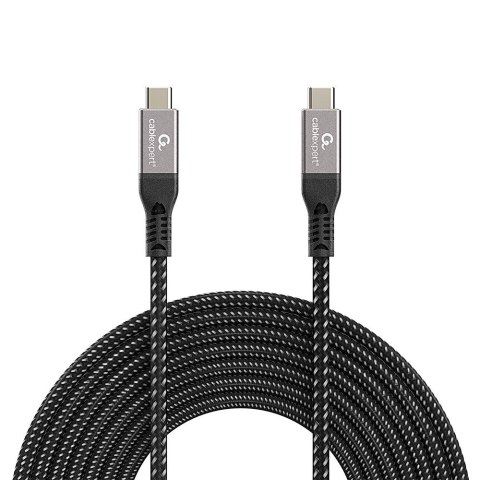 GEMBIRD KABEL USB 4 TYPU C POWER DELIVERY (PD) DO ŁADOWANIA I TRANSMISJI DANYCH 40 GB/S, 240 W, 1.5 M
