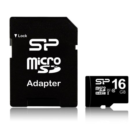 Karta pamięci Silicon Power microSDHC 16GB Class 10 + ADAPTER microSD-SD (SP016GBSTH010V10SP) Karta pamięci Silicon Power microSDHC 16GB Class 10 + ADAPTER microSD-SD (SP016GBSTH010V10SP)