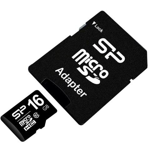 Karta pamięci Silicon Power microSDHC 16GB Class 10 + ADAPTER microSD-SD (SP016GBSTH010V10SP) Karta pamięci Silicon Power microSDHC 16GB Class 10 + ADAPTER microSD-SD (SP016GBSTH010V10SP)