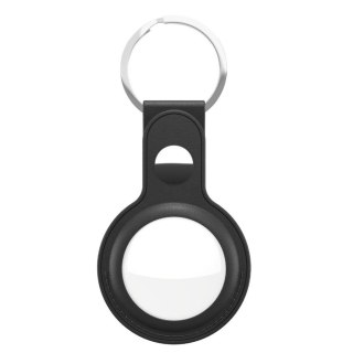 KeyBudz AirTag Keyring - skórzane etui ochronne do AirTag (black)