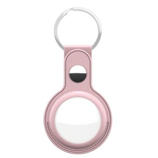 KeyBudz AirTag Keyring - skórzane etui ochronne do AirTag (blush pink)