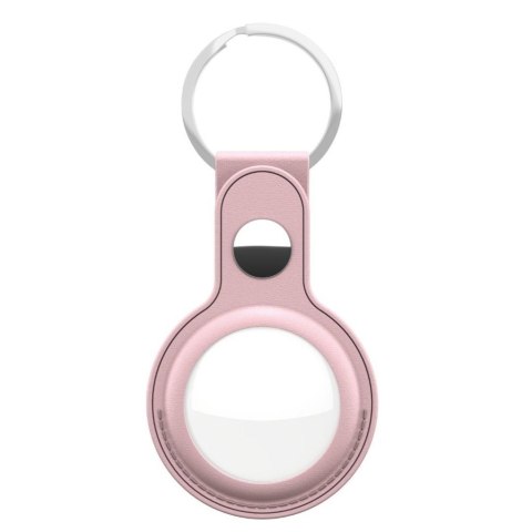 KeyBudz AirTag Keyring - skórzane etui ochronne do AirTag (blush pink)