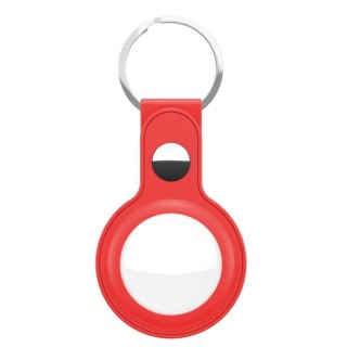 KeyBudz AirTag Keyring - skórzane etui ochronne do AirTag (red)