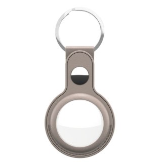 KeyBudz AirTag Keyring - skórzane etui ochronne do AirTag (sandy beige)