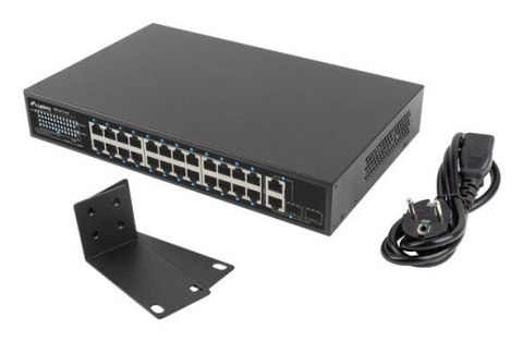 SWITCH LANBERG RSFE-24P-2C-250 24X 100MB POE+/2X COMBO RACK 19" GIGABIT ETHERNET 250W SWITCH LANBERG RSFE-24P-2C-250 24X 100MB POE+/2X COMBO RACK 19" GIGABIT ETHERNET 250W