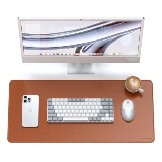 Satechi Premium Desk Mat - podkładka na biurko ze skóry wegańskiej (brown)