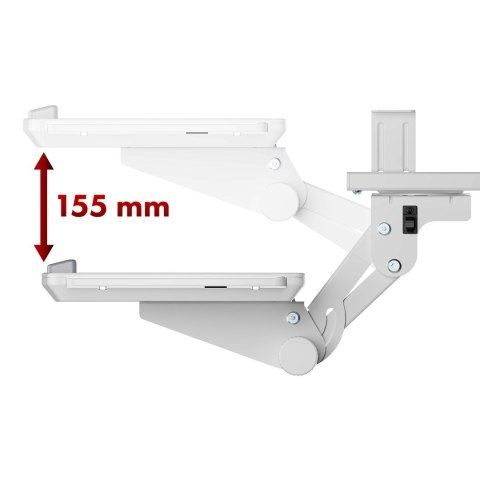 Uchwyt na klawiaturę podbiurkowy Maclean, regulowany, max. 5kg, biały, MC-156 W
