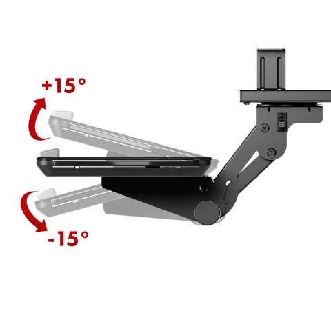 Uchwyt na klawiaturę podbiurkowy Maclean, regulowany, max. 5kg, czarny, MC-156 B
