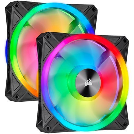 Korsarz | Zestaw podwójnych wentylatorów PWM 140 mm serii QL z węzłem oświetleniowym CORE | Podświetlenie QL140 RGB | Wentylator