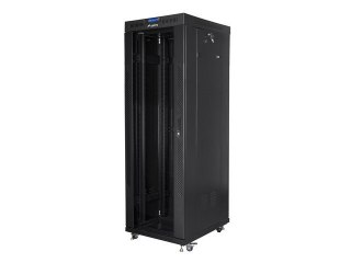 SZAFA INSTALACYJNA RACK STOJĄCA 19" 37U 800X1000 CZARNA DRZWI SZKLANE LCD LANBERG (FLAT PACK) V2